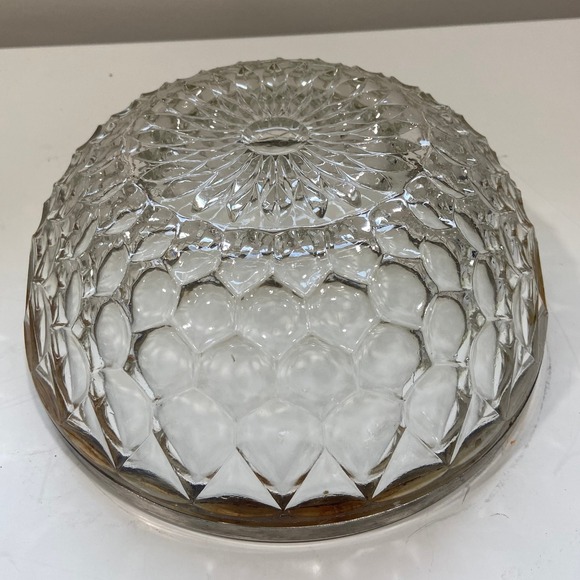 Crystal Bowl Silver Rim Cut Glass Candy Nut Bowl Elegant Decor 9" Wide - Picture 4 of 4